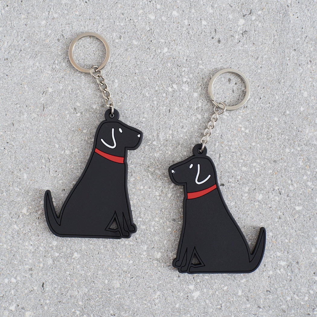 Black Labrador Dog Keyring