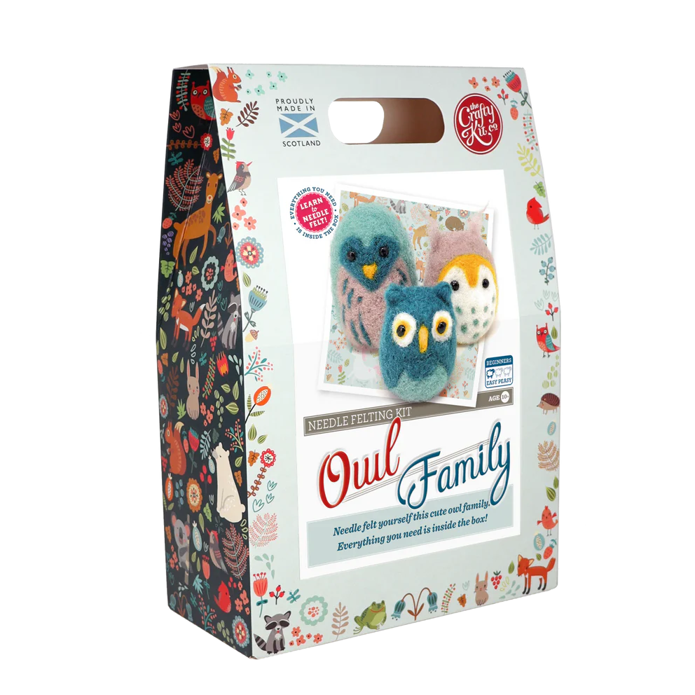 Owl Family Needle Felting Kit