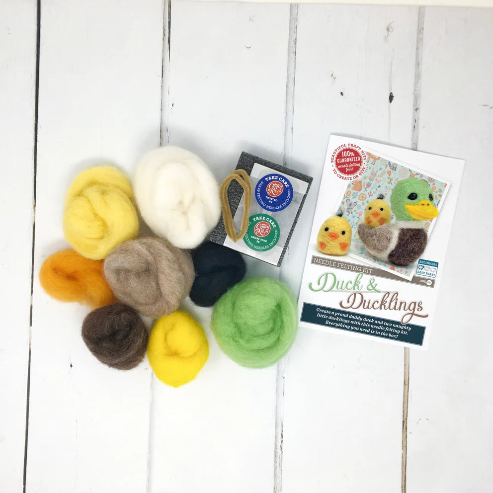 Duck & Ducklings Needle Felting Craft  Kit