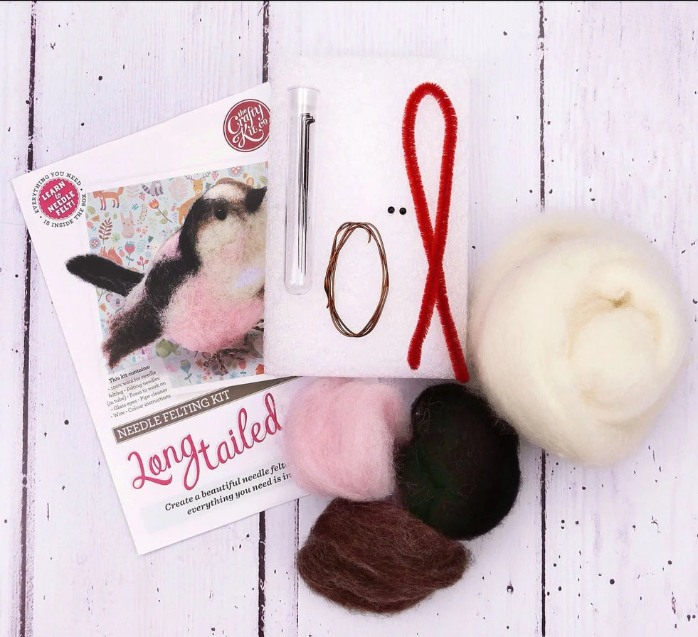 British Birds Long Tailed Tit Needle Felting Craft  Kit