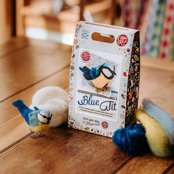 British Birds Blue Tit Needle Felting Craft  Kit