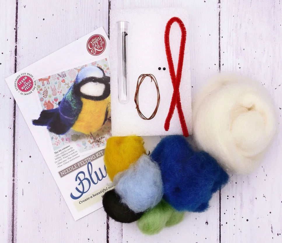 British Birds Blue Tit Needle Felting Craft  Kit