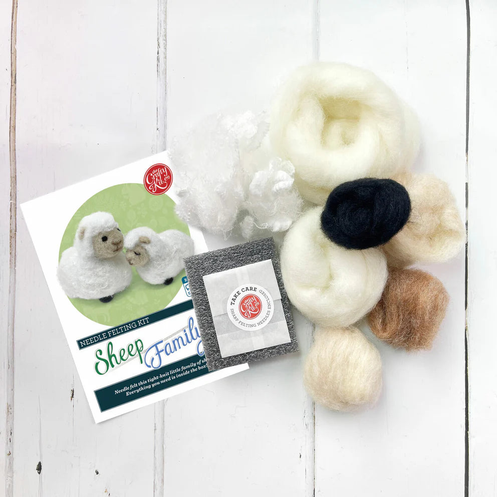 Sheep Family Needle Felting Craft  Kit