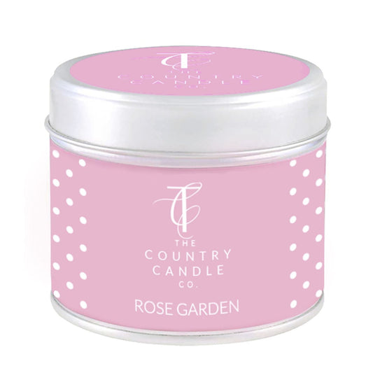 Quintessential Rose Garden Tin Candle