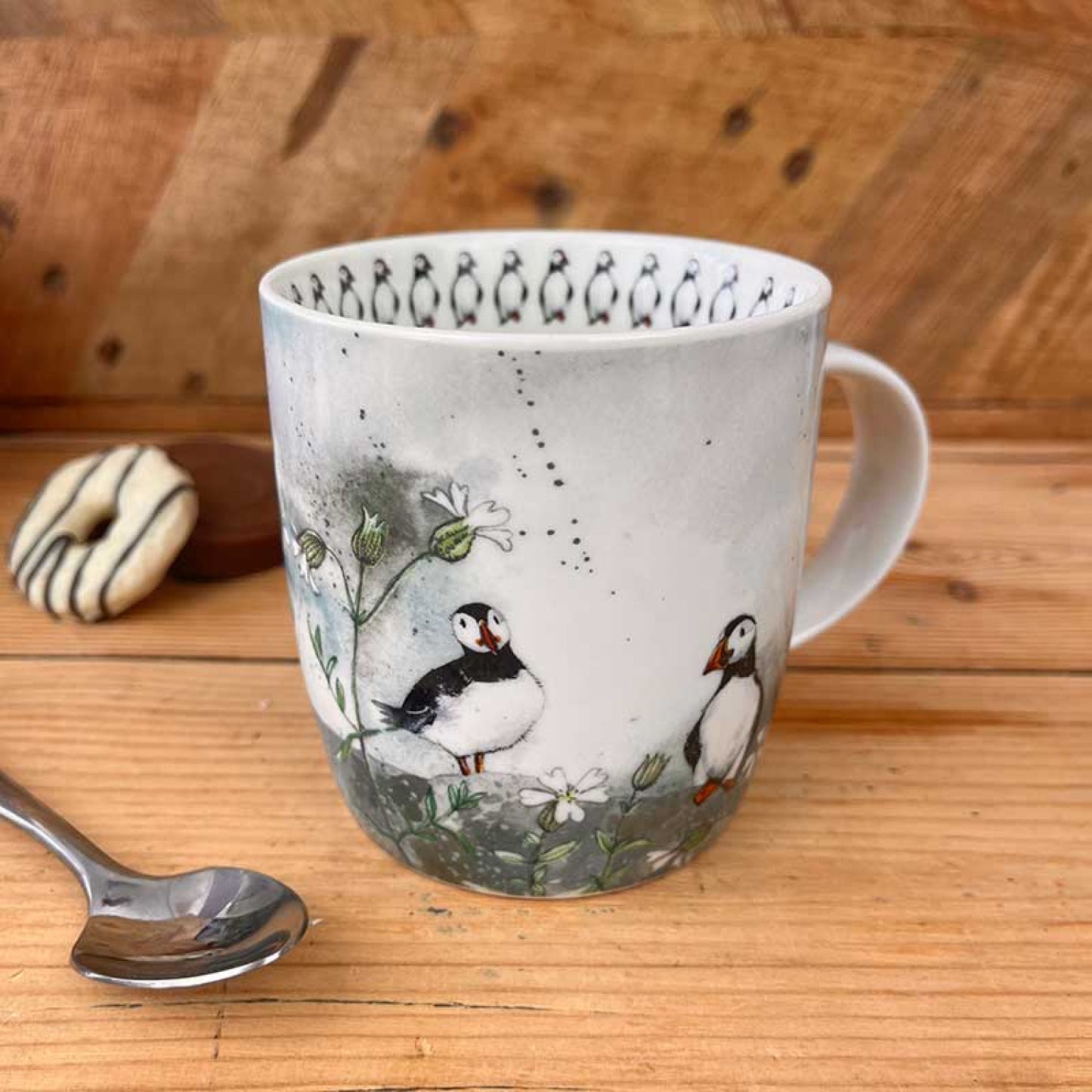 Puffins and Sea Campion Mug