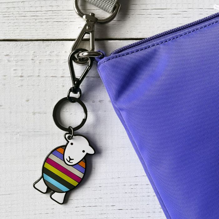 Herdy Yan Stripe Metal Keyring