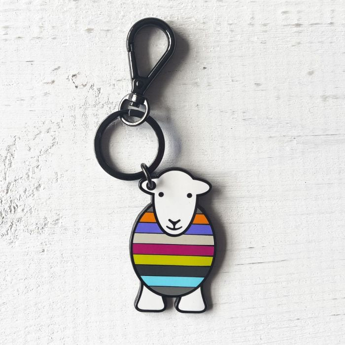 Herdy Yan Stripe Metal Keyring