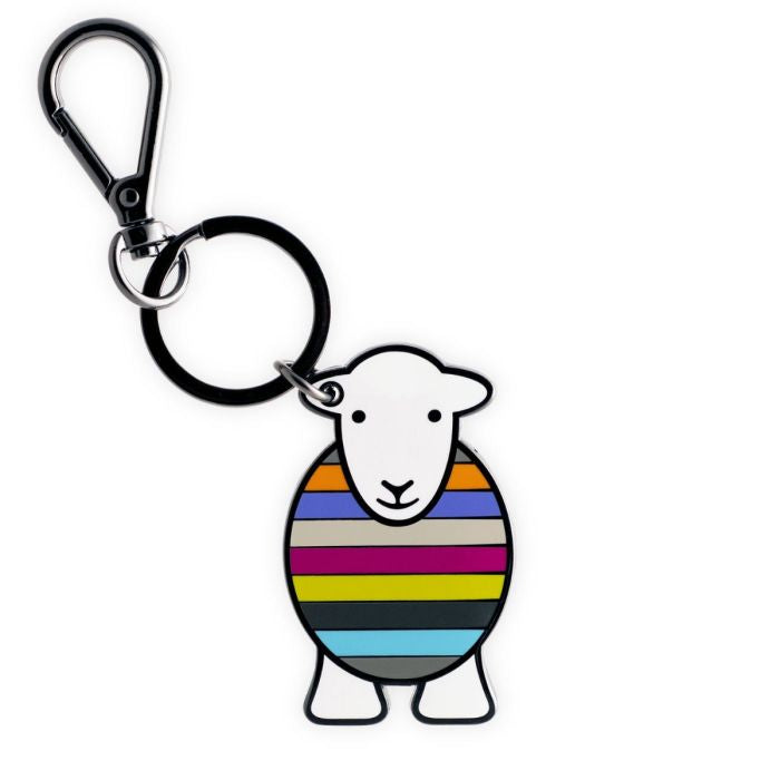 Herdy Yan Stripe Metal Keyring