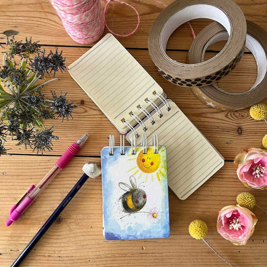 Sunshine Bee Small Spiral Bound Notepad