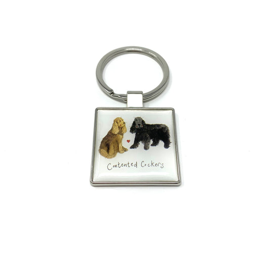 Contented Cockers keyring