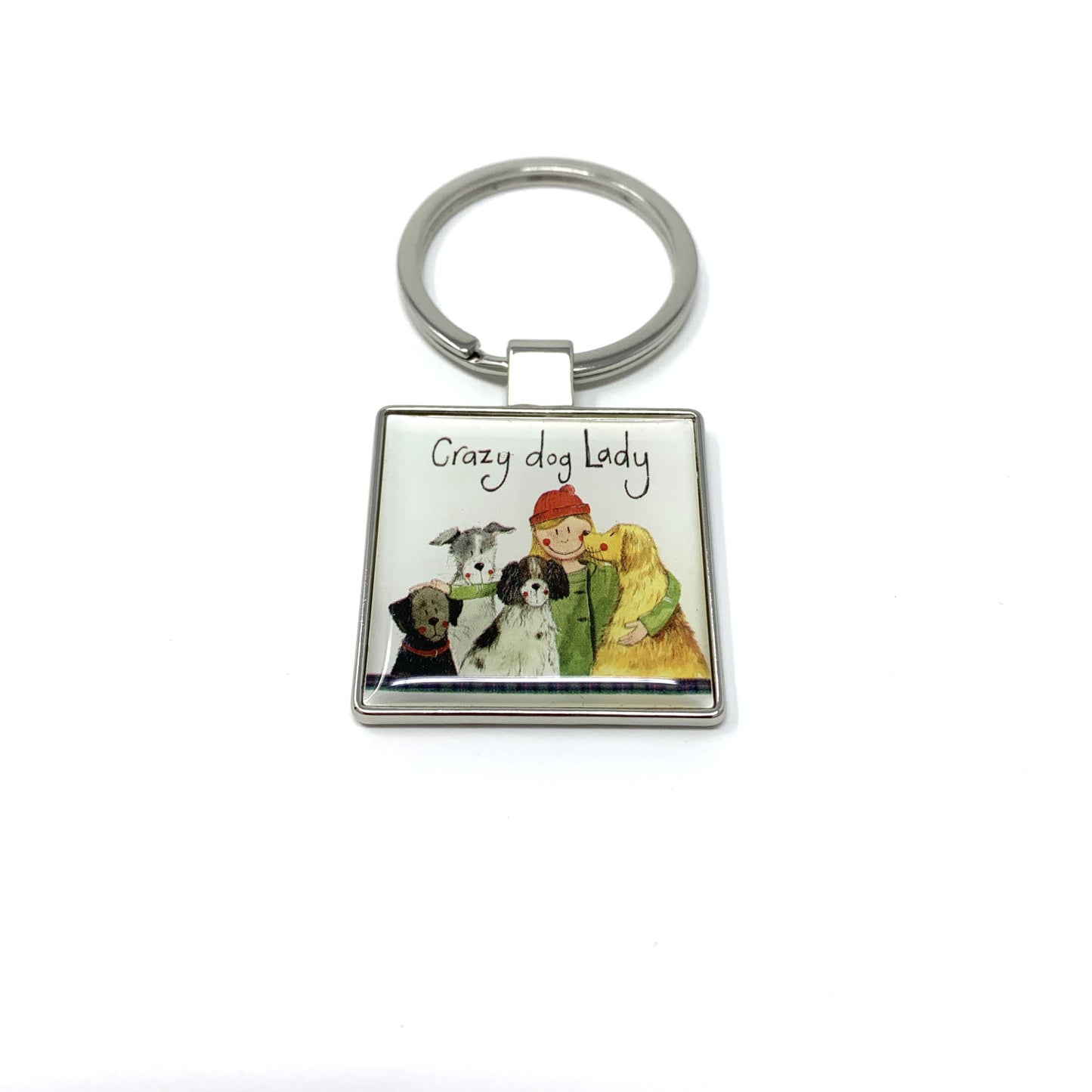 Crazy Dog Lady Keyring