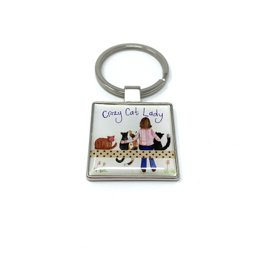 Crazy Cat Lady keyring