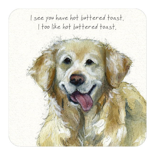 Golden Retriever Coaster | Little Dog Laughed