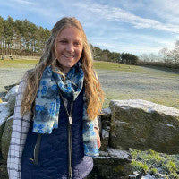 Cat and Cornflowers Scarf