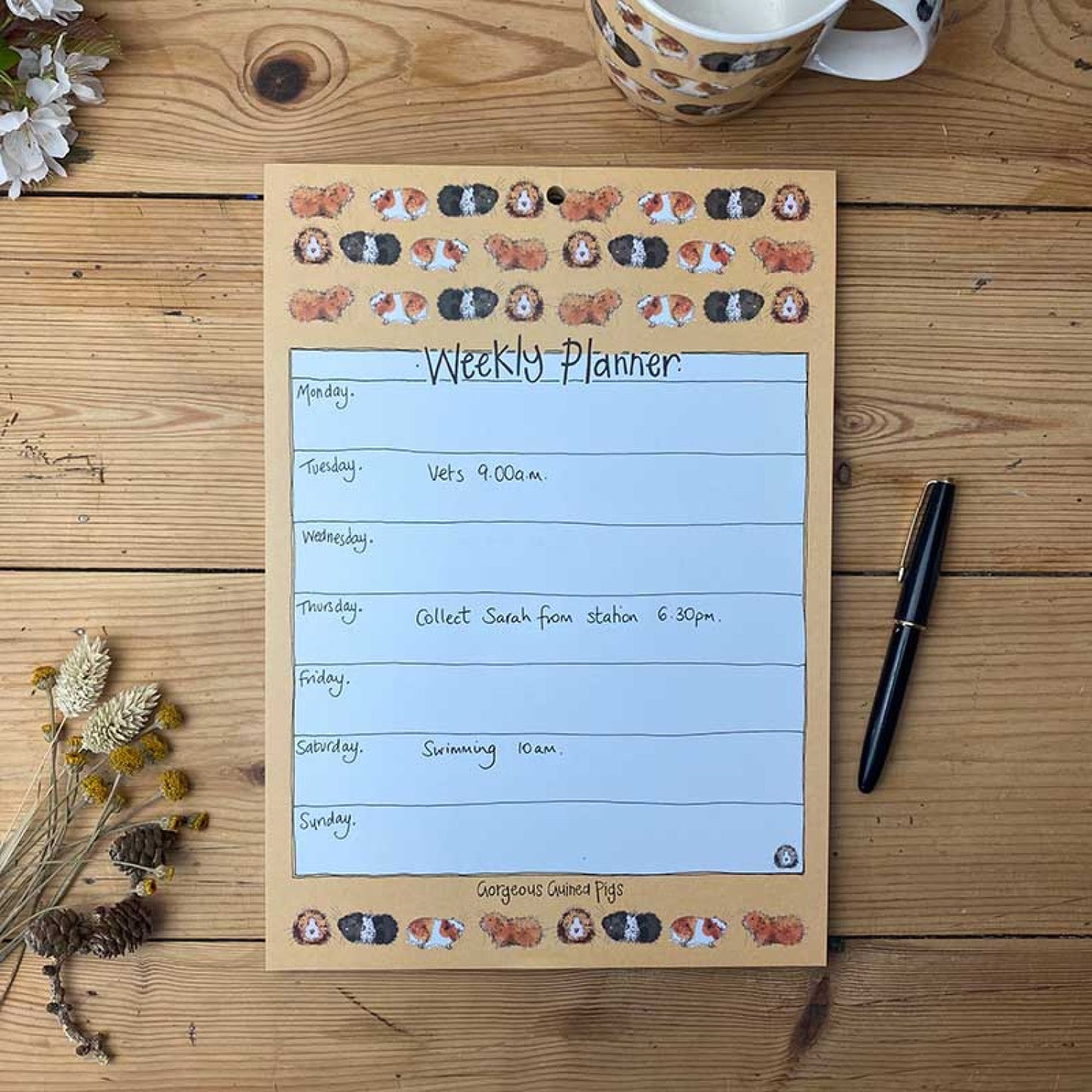 Gorgeous Guinea Pigs Weekly Planner