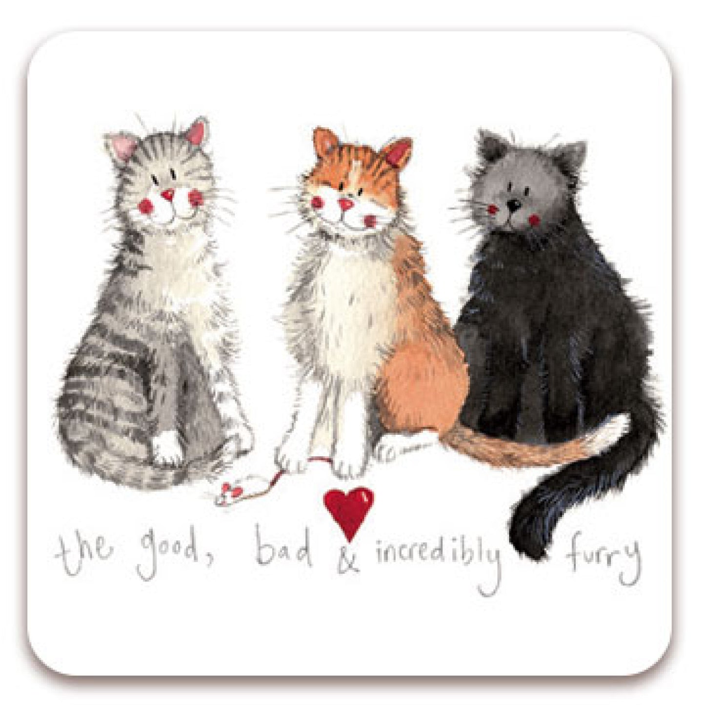 The Good The Bad and The Incredibly Furry Cat Fridge Magnet