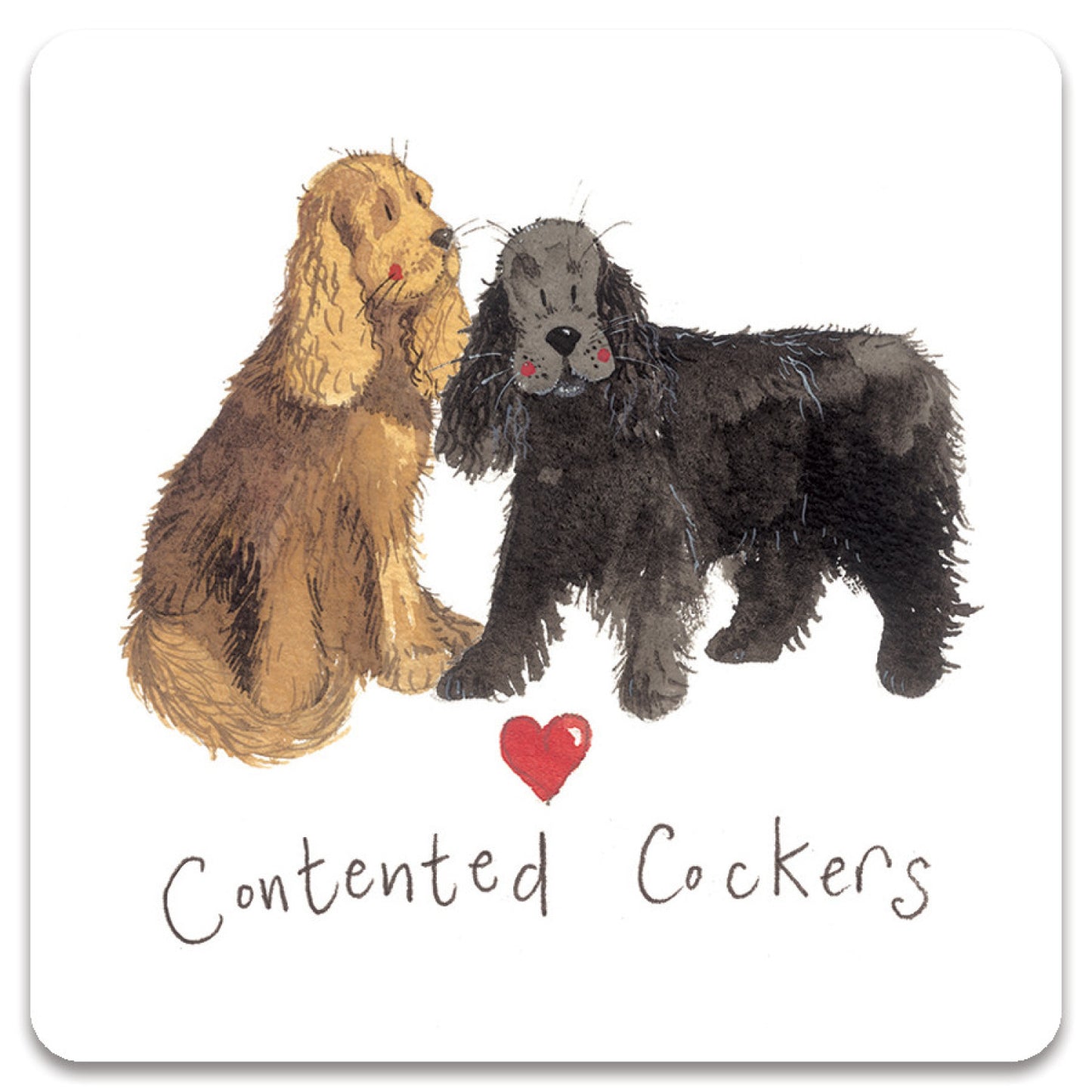 Contented Cockers Dog Fridge Magnet