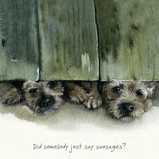 Border Terriers Greeting Card | The Little Dog Laughed