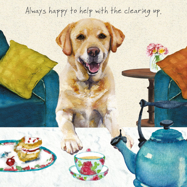 Yellow Labrador Greeting Card | The Little Dog Laughed