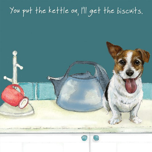 Jack Russell Greeting Card – Kettle on | The Little Dog Laughed