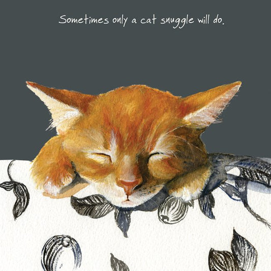 Ginger Kitten Greeting Card – Snuggle | The Little Dog Laughed