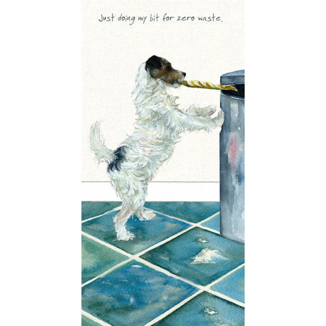Card - Parsons Jack Russell Dog Zero Waste by The Little Dog Laughed