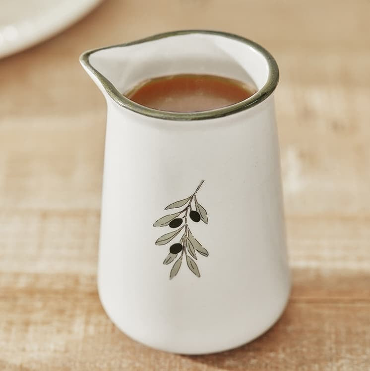 Mini Olive Stoneware Jug