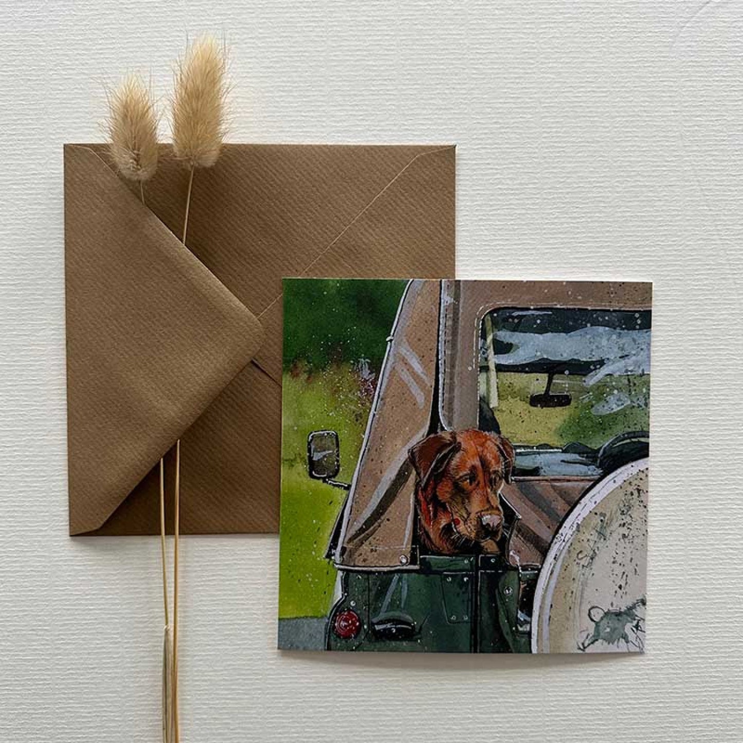 Red Fox Labrador Blank Card