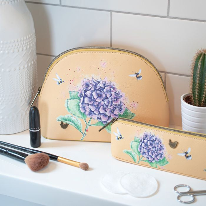 'Hydrangea’ Bee Medium Cosmetic Bag Wrendale