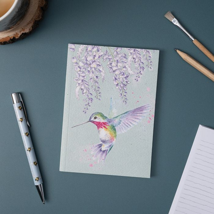 'Wisteria Wishes’ Hummingbird A6 Notebook Wrendale