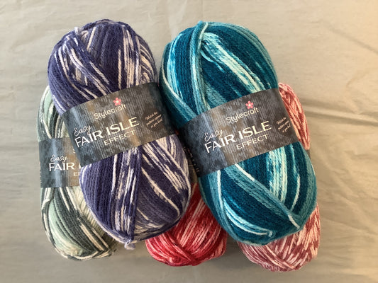 Easy Fair Isle Effect Yarn - 100g