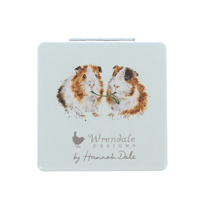 'Piggy in the Middle’ Guinea Rabbit Compact Mirror Wrendale