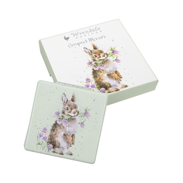 'Head Clover Heels’ Rabbit Compact Mirror Wrendale Designs