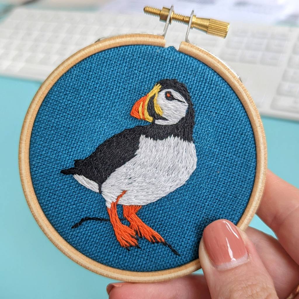 Puffin Mini Embroidery Kit