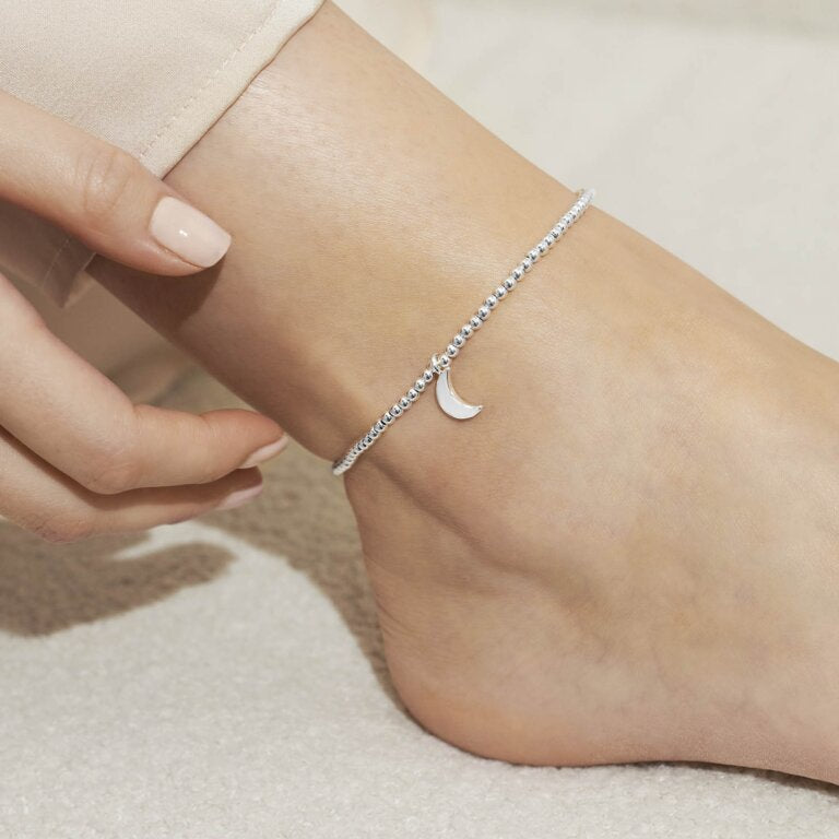 Silver Moon Anklet