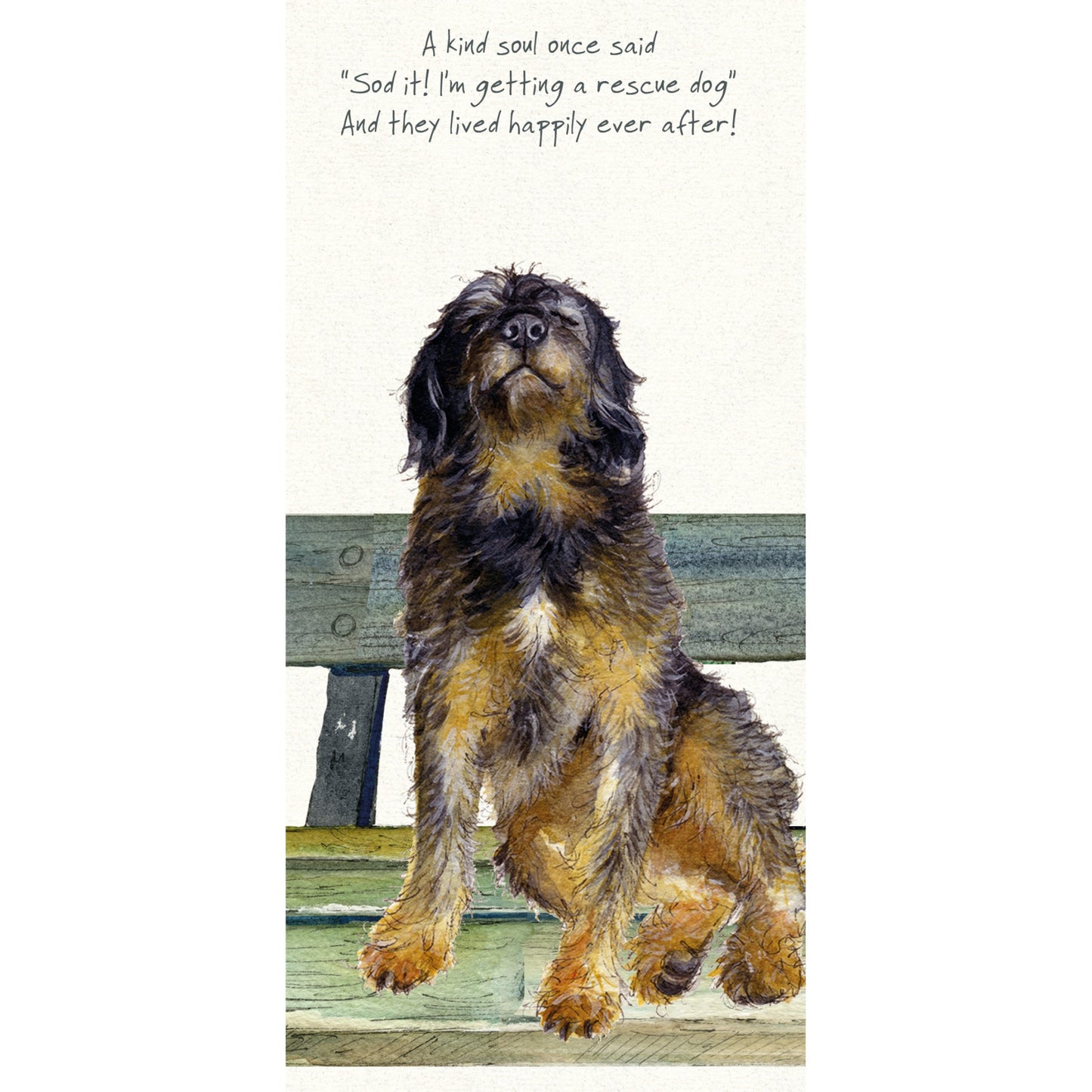 Mongrel Dog Greeting Card | Little Dog Laughed