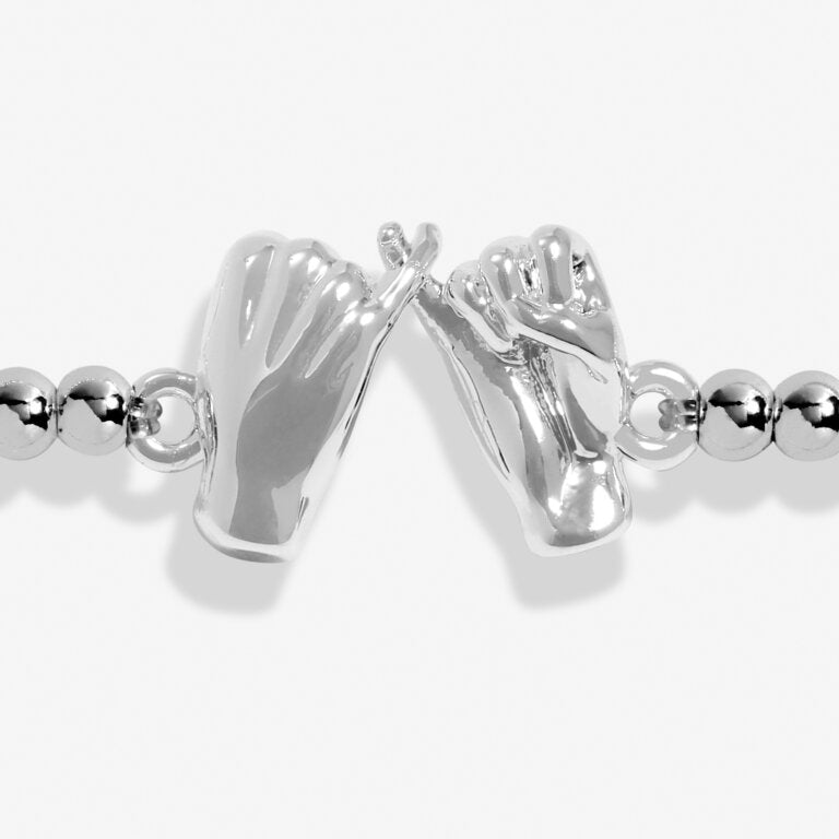 A Little 'Pinky Promise' Bracelet In Silver Plating