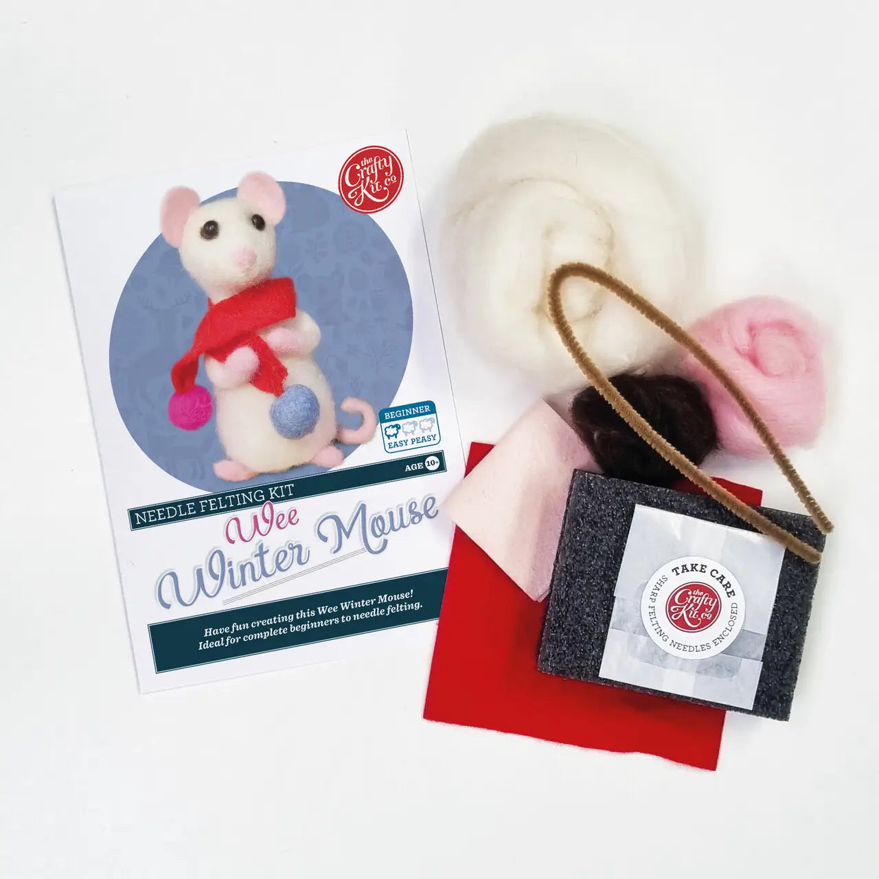 Wee Winter Mouse Needle Felting Craft Kit