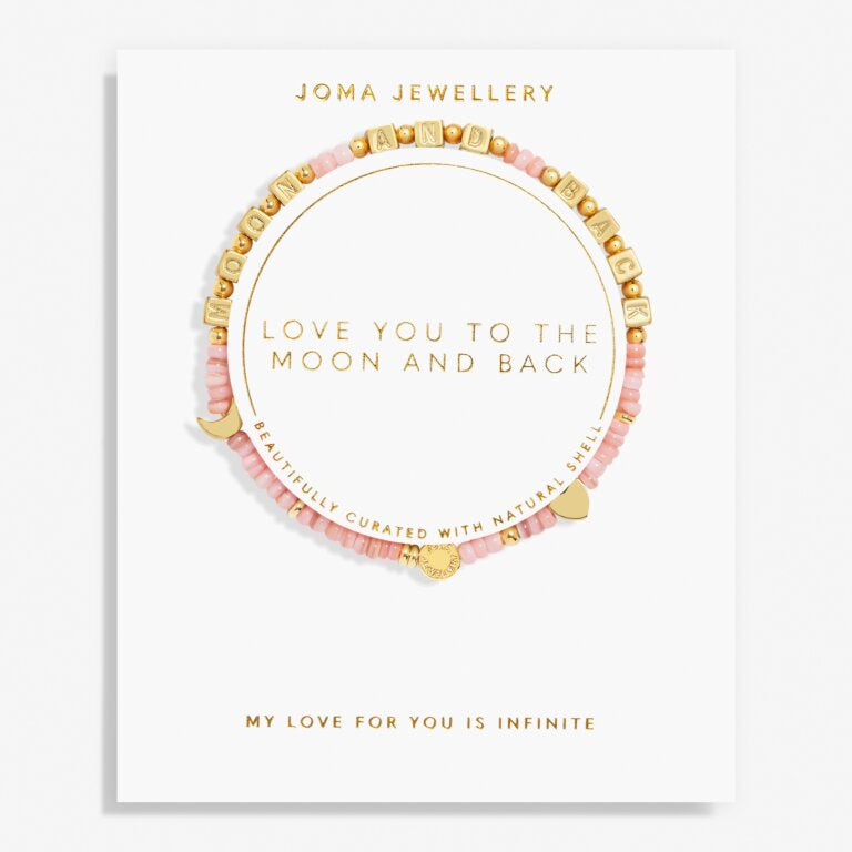 Happy Little Moments 'Love You To The Moon And Back' Bracelet In Gold Plating