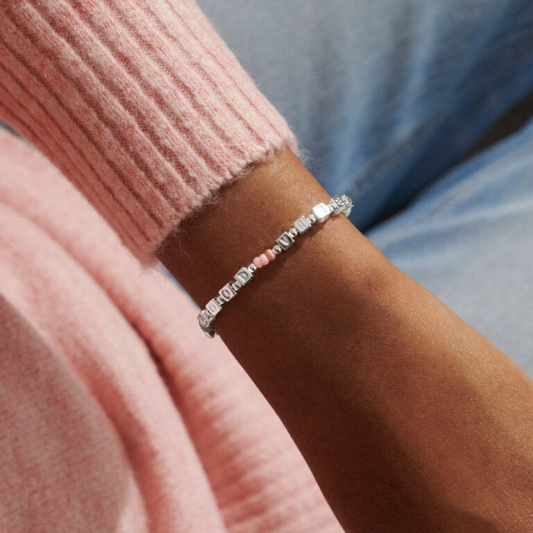 Happy Little Moments 'Good Vibes' Bracelet In Silver Plating