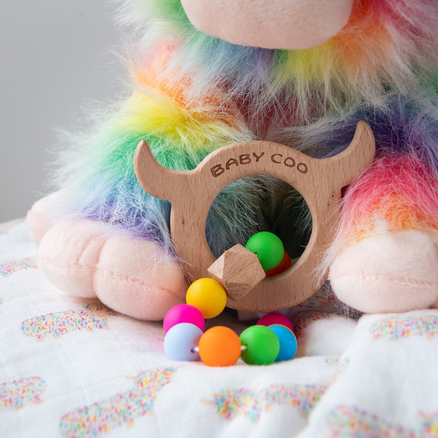 Baby Coo Highland Coo Teething Set