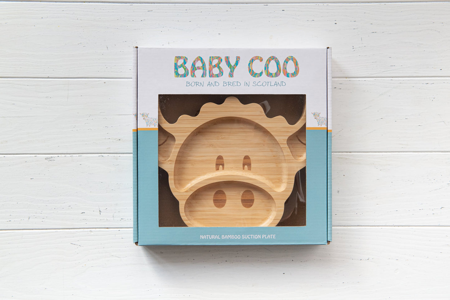 Baby Coo Highland Coo Bamboo Plate