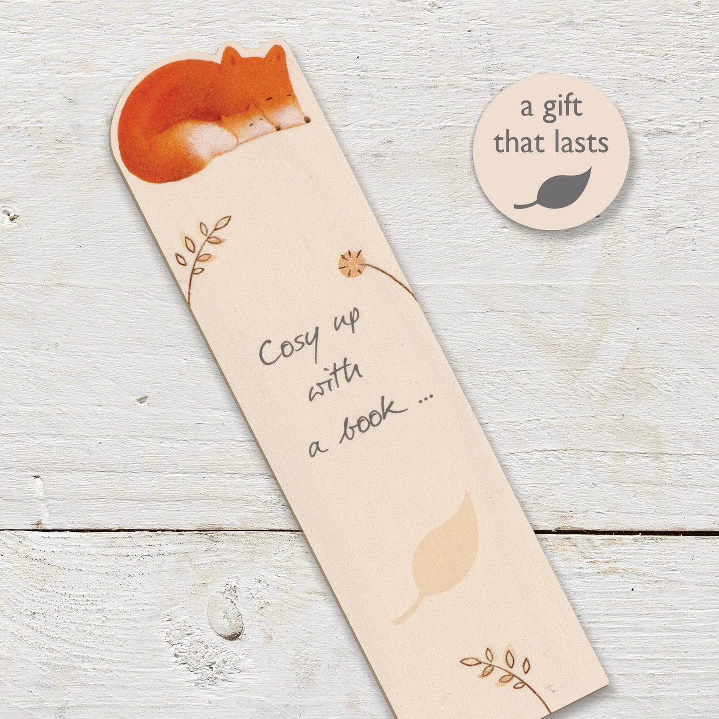 Ginger Betty Wooden Fox Bookmark