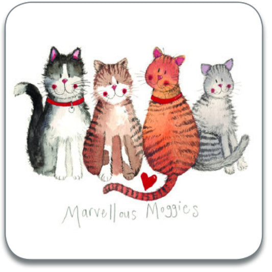 Marvellous Moggies Cat Coaster