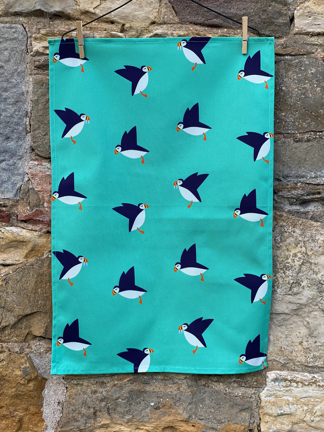 Puffins Tea Towel