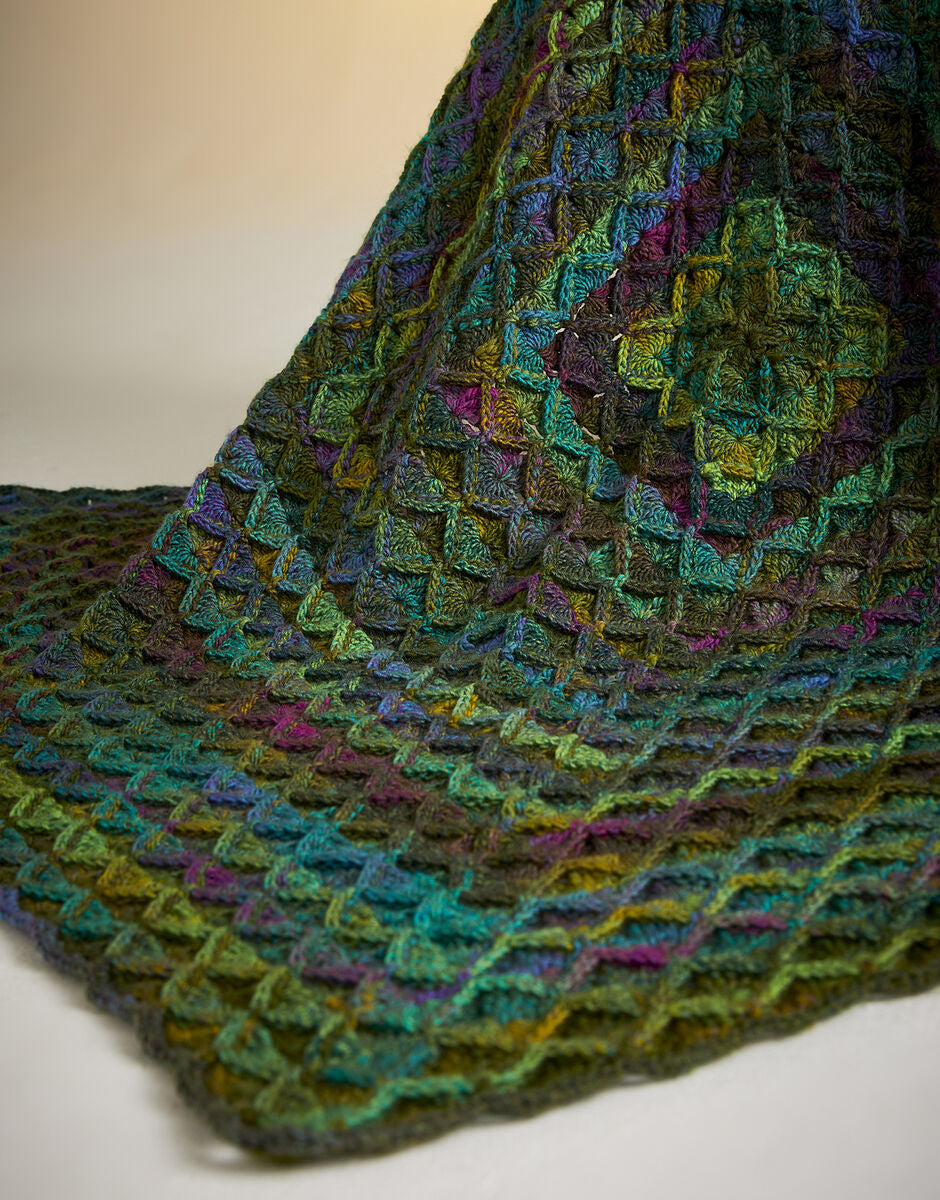 Pattern - ORNAMENTALS BLANKET IN SIRDAR JEWELSPUN ARAN