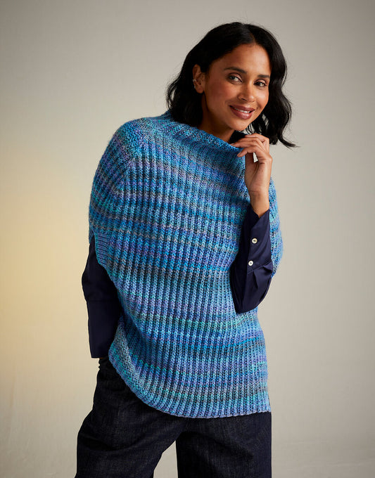 Pattern - BELLFLOWER PONCHO IN SIRDAR JEWELSPUN ARAN