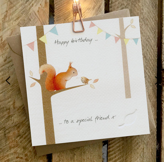 Happy Birthday Squirrel - Ginger Betty Card