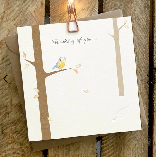 Thinking of you Blue Tit - Ginger Betty Card