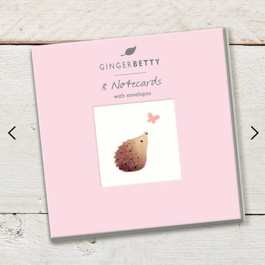 Hedgehog & Birds Notecards - Ginger Betty